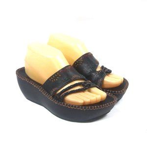 Indigo by Clarks Leather Platform Slides